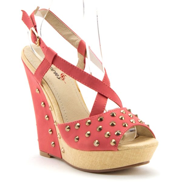 Women s BLW-08 Casual Studded Espadrilles Platform Wedges Strappy Sandals Supply