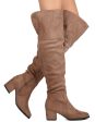 Women s Becky-02 Faux Suede Over The Knee Thigh High Chunky Heel Dress Boot For Sale