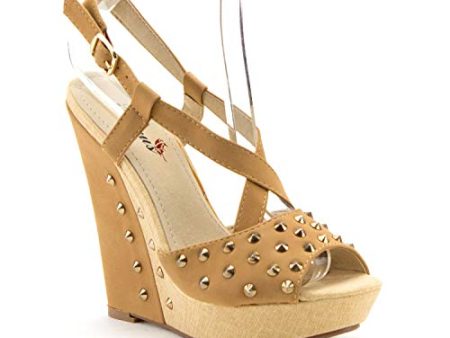 Women s BLW-08 Casual Studded Espadrilles Platform Wedges Strappy Sandals Supply