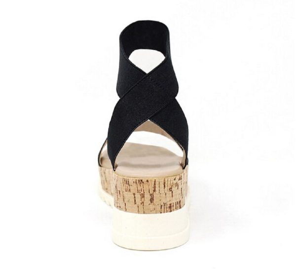 Women s Espadrille Flatform Platform Stretch Ankle Strap Sandals Fashion