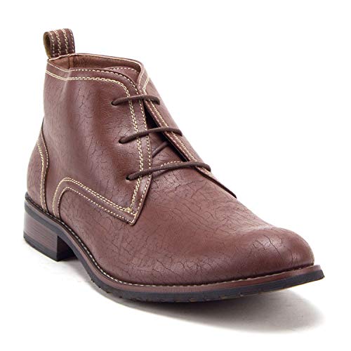 Men s 917129 Ankle High Distressed Lace Up Round Toe Chukka Dress Boots Online