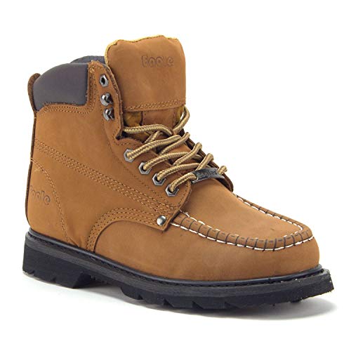 Jazamé Men s Tall Leather Moc Toe Outdoor Logger Construction Safety Work Boots Online