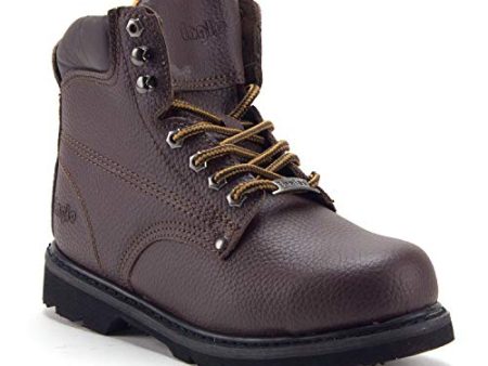 Men s 622S Genuine Leather Steel Toe Outdoor Construction Safety Work Boots For Cheap