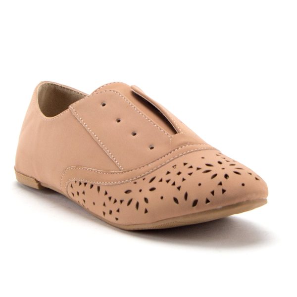 Women s Salya-707 Slip On Laser Cut Out Perforated Lace-Less Menswear Oxfords Flats Shoes on Sale