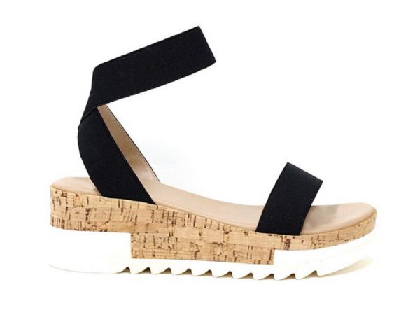 Women s Espadrille Flatform Platform Stretch Ankle Strap Sandals Fashion