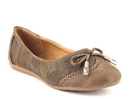 Women s Londena Snake Textured Wing Tip Ballet Flats Shoes For Sale