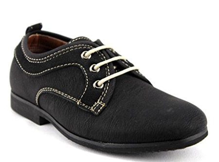 Boys I-77057 Derby Round Toe Classic Lace Up Dress Oxfords Shoes For Discount