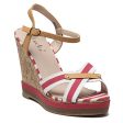 Women s Abbie-1 Nautical Sailor Stripe Platform Wedges Sandals For Discount