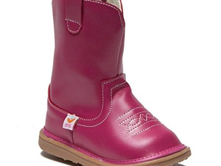 Mooshu Toddler Girl s Tall Stitched Squeaky Cowgirl Boots Discount