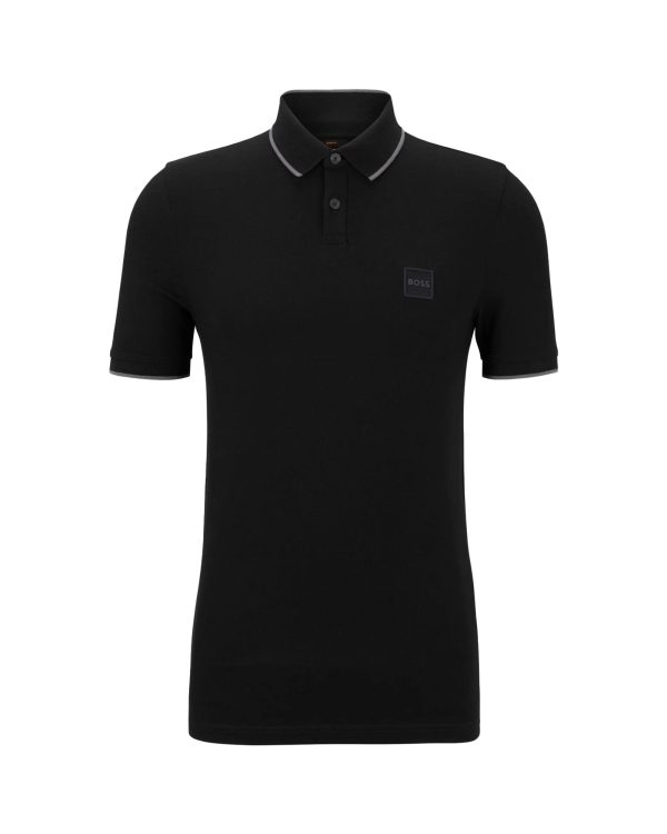 Polo Uomo Boss Passertip Nero Online Sale