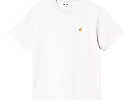 Carhartt Wip W  Chase T-Shirt White-Gold Hot on Sale