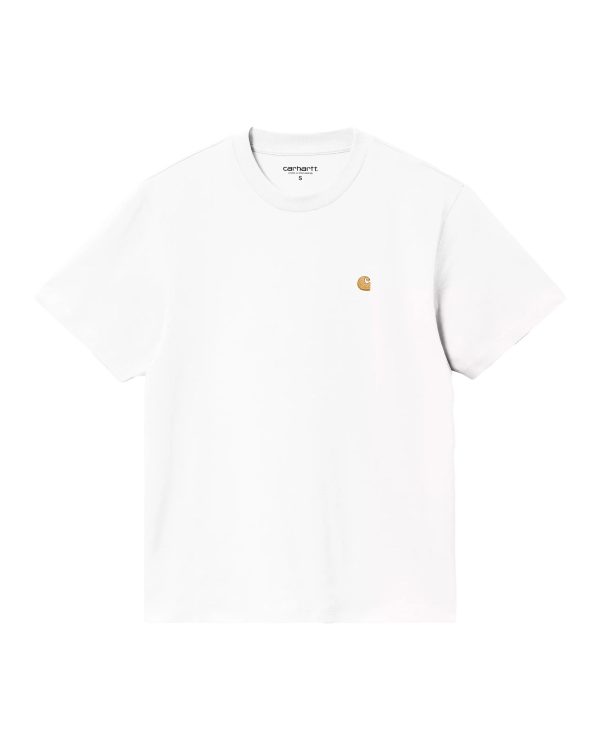 Carhartt Wip W  Chase T-Shirt White-Gold Hot on Sale