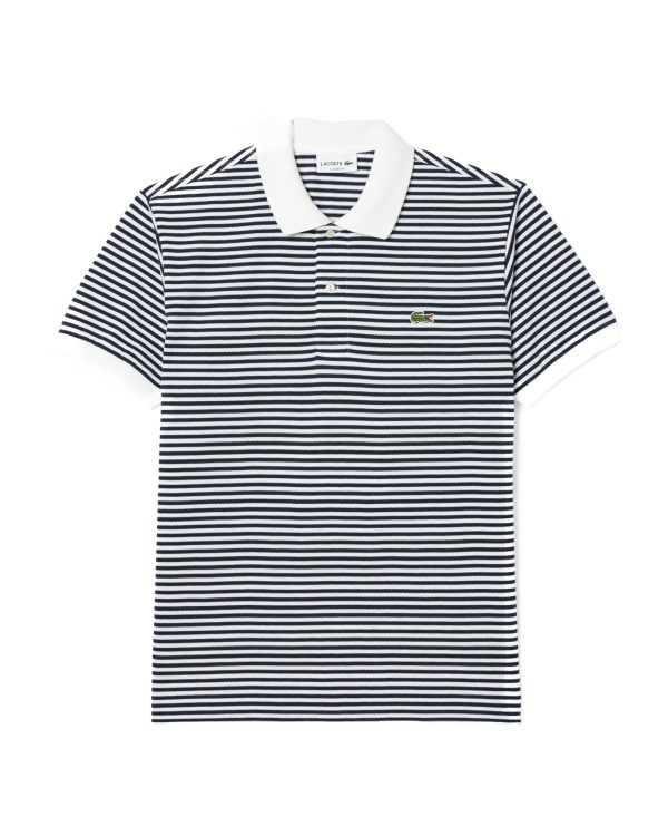 Polo Uomo Lacoste Righe Blu For Sale