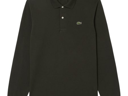 Polo Uomo Lacoste Manica Lunga L.13.12 Verde Militare Supply