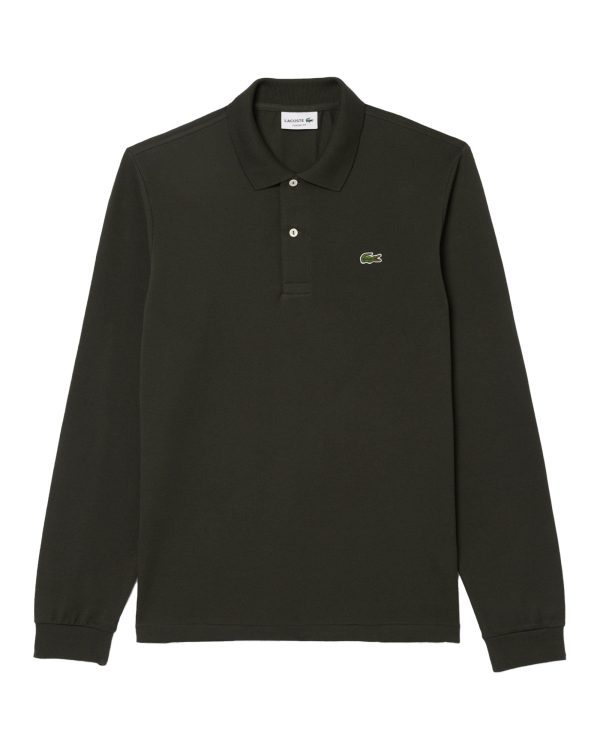 Polo Uomo Lacoste Manica Lunga L.13.12 Verde Militare Supply