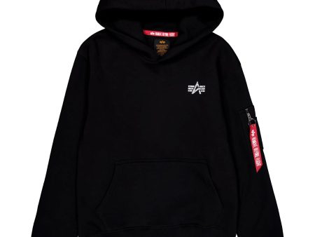 Felpa Uomo Alpha Industries Signature BP Hoody Nero Online Sale