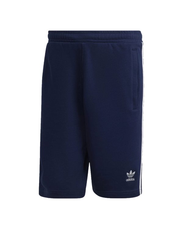 Bermuda Uomo Adidas Originals 3 Stripe Short Blu Online Hot Sale