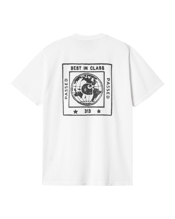 Carhartt Wip Stamp Tee White Black on Sale