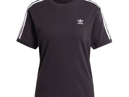 T-Shirt Donna Adidas 3 Stripe Black Online now