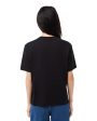 T-Shirt Donna Lacoste Classic Logo Nero For Discount