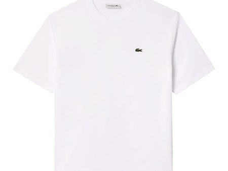 T-Shirt Donna Lacoste Classic Logo Bianco Online Hot Sale