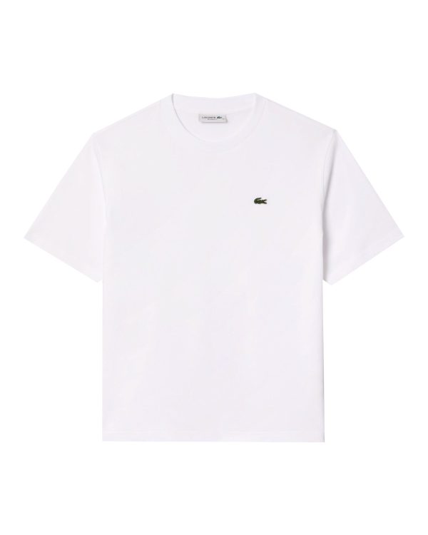 T-Shirt Donna Lacoste Classic Logo Bianco Online Hot Sale