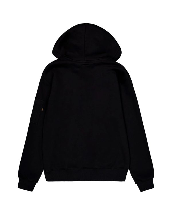 Felpa Uomo Alpha Industries 3D Small Logo Hoody Nero Cheap