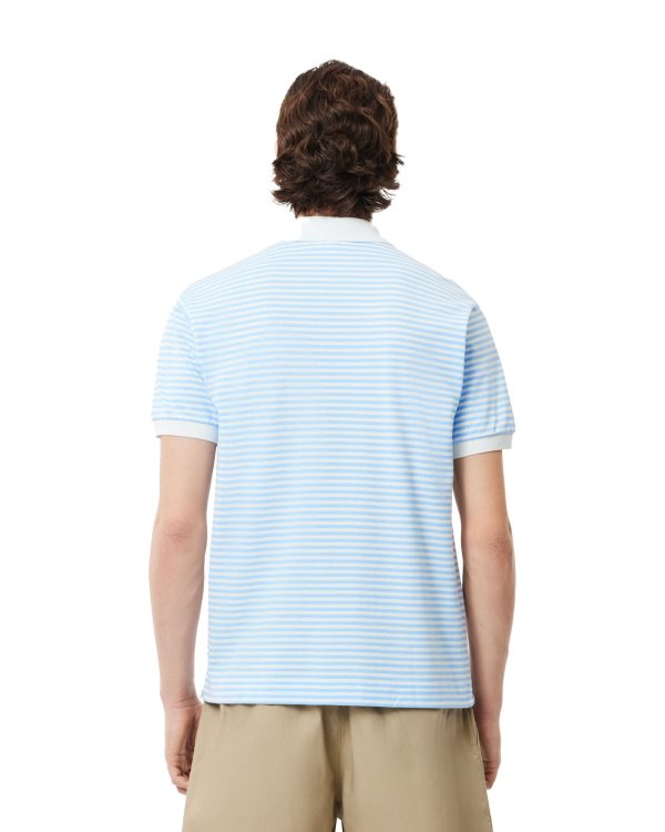 Polo Uomo Lacoste Righe Azzurra Sale