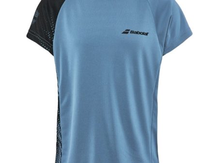 Babolat 2BS19011 Performance Crew Tee Boys Blue Discount