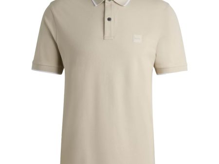 Polo Uomo Boss Basic Logo Beige Online now