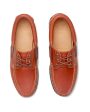 Timberland Authentic Boat Shoe Medium Orange Full Grain Discount