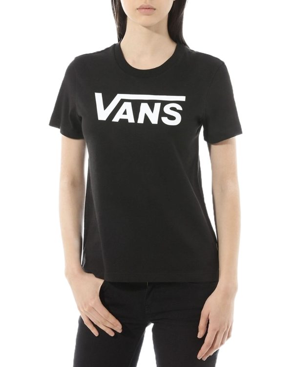 T-Shirt Donna Vans Wm Flying V Crew Tee Black Hot on Sale