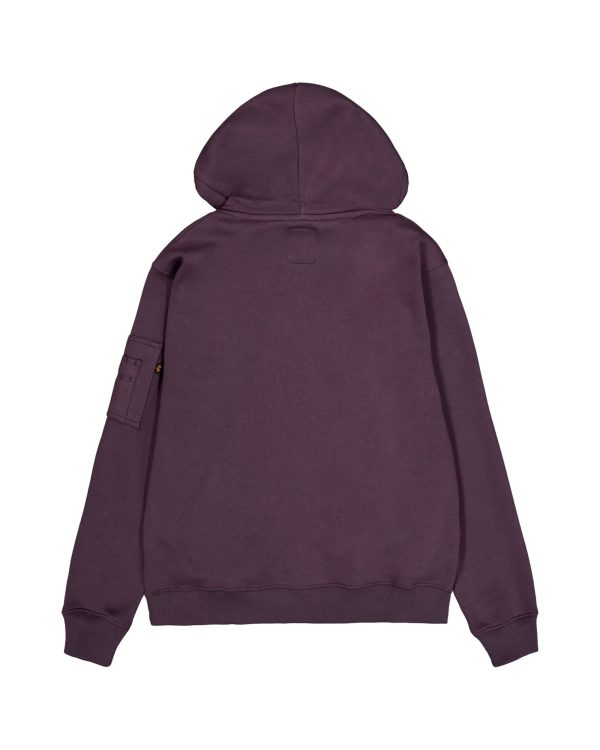 Felpa Uomo Alpha Industries 3D Small Logo Hoody Plum Supply