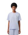 T-Shirt Donna Lacoste Classic Logo Celeste Discount