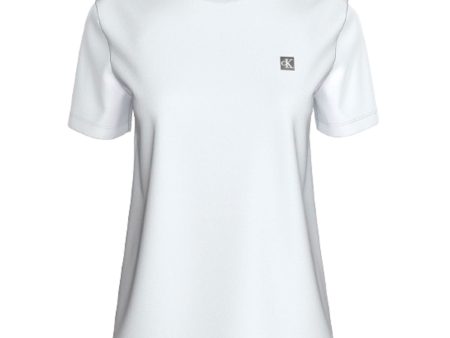 Calvin Klein Embro Badge Regular Tee Bianco Online now