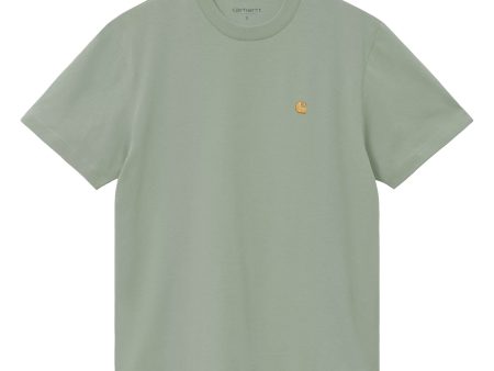 Carhartt Wip W  Chase T-Shirt Frosted Green-Gold Online Hot Sale