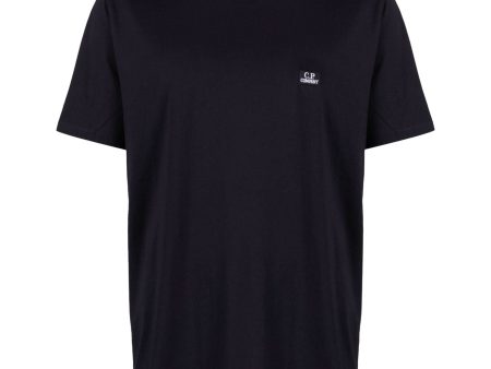 CP Company 30-1 Jersey Logo Blu Cheap