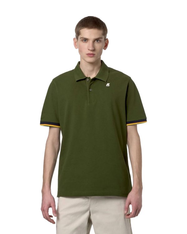 Polo Uomo K-Way Vincent Verde For Cheap