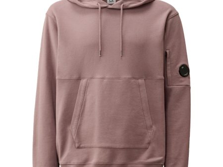 CP Company Diagonal Raised Fleece Lens Hooded Sweatshirt Purple Dove Hot on Sale