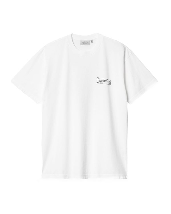 Carhartt Wip Stamp Tee White Black on Sale