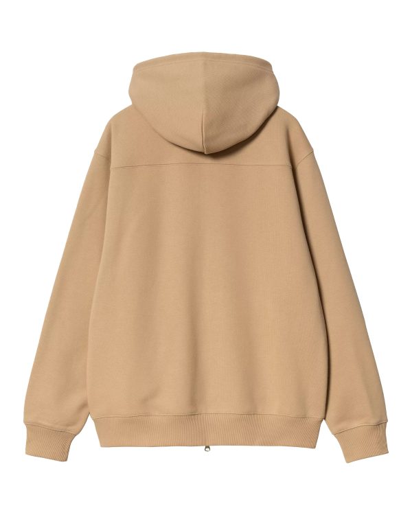 Carhartt Wip Hooded Eldon Sweat Jacket Dusty Hamilton Brown Online