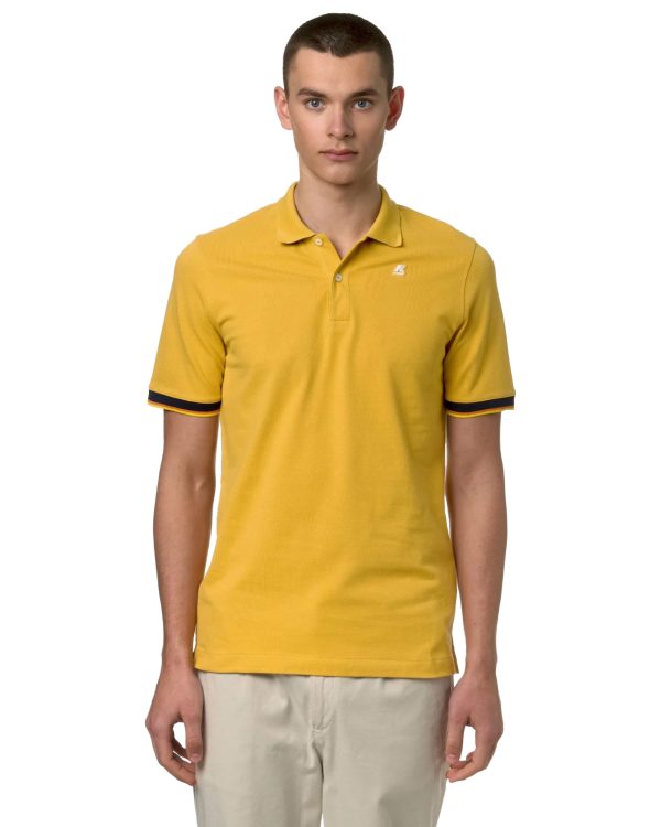 Polo Uomo K-Way Polo Vincent Yellow Mimosa Online Hot Sale