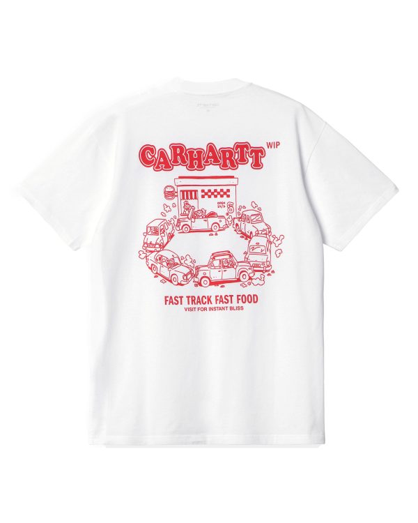 Carhartt Wip Fast Food Tee Bianco Online now