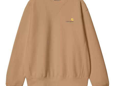 Carhartt Wip American Script Sweat Peanut on Sale