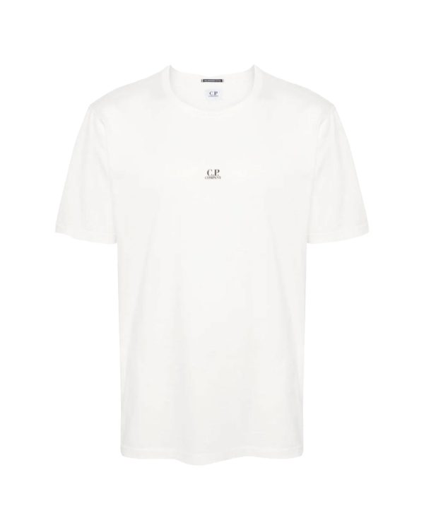 CP Company 70-2 Mercerized Jersey Logo White Cheap