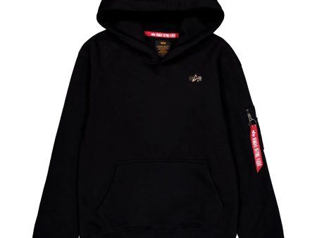 Felpa Uomo Alpha Industries 3D Small Logo Hoody Nero Cheap