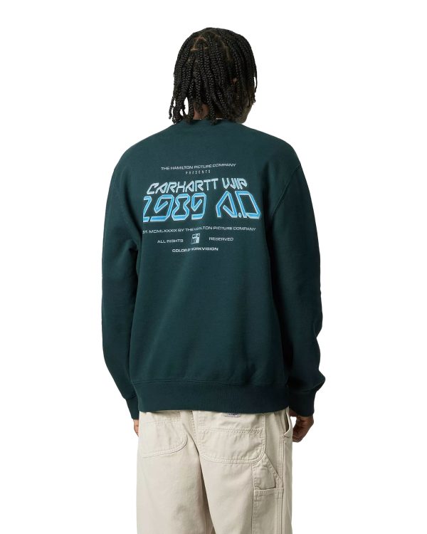 Carhartt Wip Greatest Flicks Sweat Deep Lagoon Online now