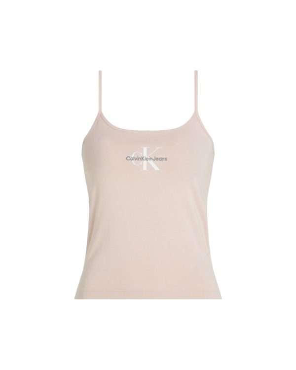 Calvin Klein Monologo Strappy Tank Top Rosa For Sale