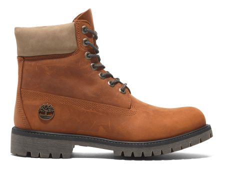 Timberland Premium 6 Inch Lace Up Waterproof Boot Medium Orange Full Grain Supply