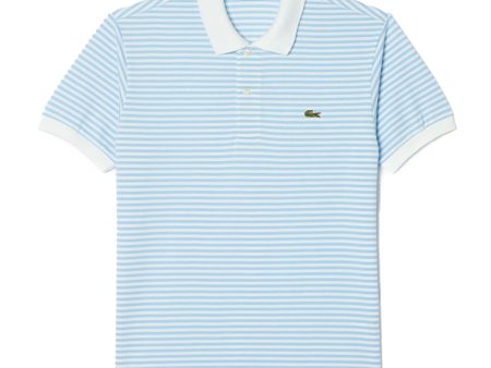 Polo Uomo Lacoste Righe Azzurra Sale